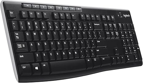 Logitech K270 Wireless Keyboard for Windows, 2.4 GHz Wireless, Full-Size, Number Pad